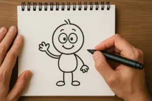 Come si disegna un personaggio semplice e simpatico? Il trucco che piace ai bambini di ogni età