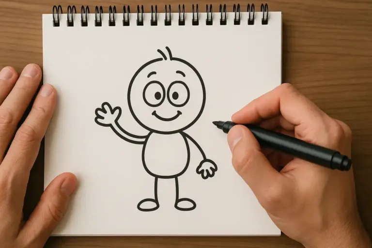 Come si disegna un personaggio semplice e simpatico? Il trucco che piace ai bambini di ogni età