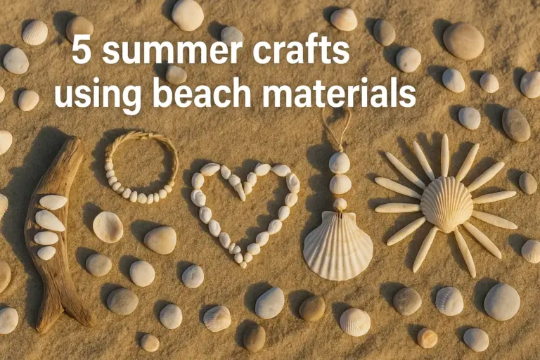 5 lavoretti estivi con materiali da spiaggia (conchiglie comprese)