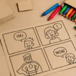 Carta riciclata per creare vignette: il materiale che trasforma ogni disegno in gioco