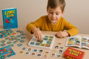 Giochi educativi a tema fumetti per bambini: quello che cambia nello sviluppo logico
