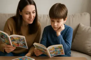 Giochi creativi con fumetti per bimbi timidi: come scegliere la storia giusta