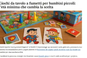 Giochi da tavolo a fumetti per bambini piccoli: l’età minima che cambia la scelta