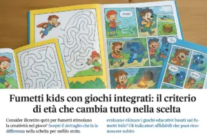 Fumetti kids con giochi integrati: il criterio di età che cambia tutto nella scelta