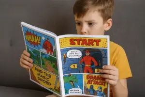 Fumetti-gioco a colori vivaci: perché cambiano l’esperienza del bambino lettore