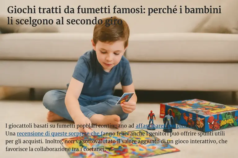 Giochi tratti da fumetti famosi: perché i bambini li scelgono al secondo giro
