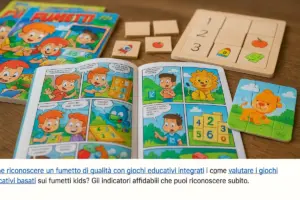 Fumetti kids con giochi educativi: il criterio grafico che cambia la scelta