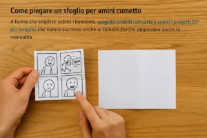 Come piegare un foglio per fare un mini fumetto: la forma che stupisce subito i bambini