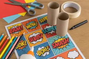 Materiali low cost per attività DIY a tema fumetti: cosa tenere sempre a portata