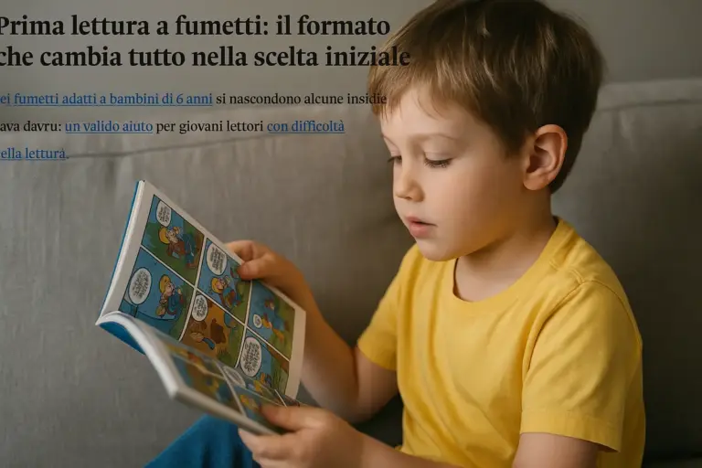 Prima lettura a fumetti: il formato che cambia tutto nella scelta iniziale
