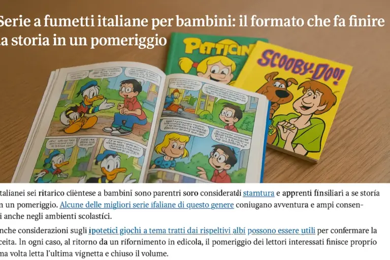 Serie a fumetti italiane per bambini: il formato che fa finire la storia in un pomeriggio