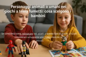 Personaggi animali o umani nei giochi a tema fumetti: cosa scelgono i bambini