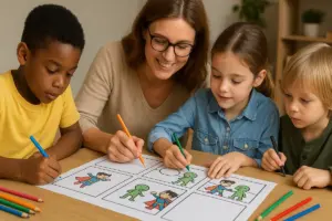 Come si costruisce una storia a più mani con i bambini: il ruolo di ogni vignetta