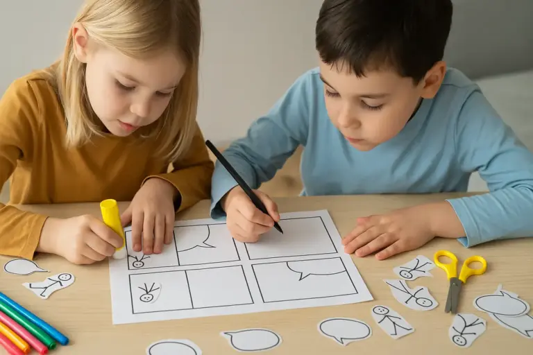 Fumetti fai-da-te con bambini piccoli: la tecnica che non richiede saper disegnare
