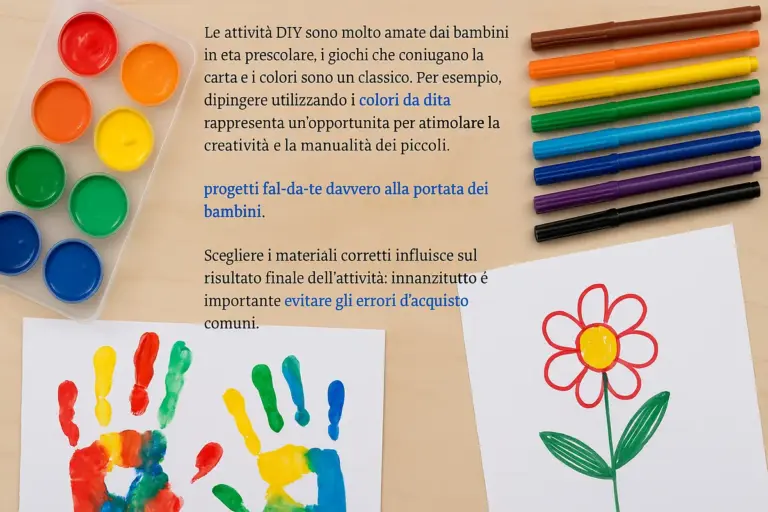 Colori da dita o pennarelli per attività DIY: la scelta che cambia il risultato finale