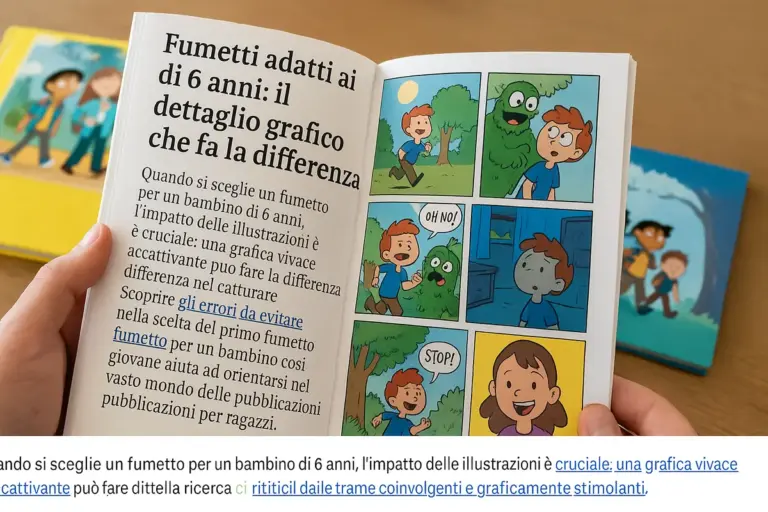 Fumetti adatti ai bambini di 6 anni: il dettaglio grafico che fa la differenza