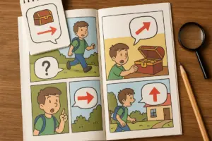 Indizi nei fumetti per bambini: la sequenza che funziona al primo tentativo