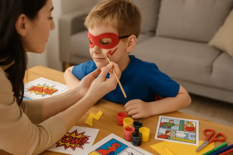 Attività DIY a tema fumetti per bambini inibiti: il trucco che li fa partecipare