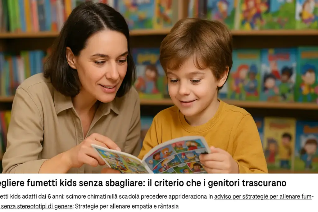 Scegliere fumetti kids senza sbagliare: il criterio che i genitori trascurano