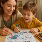 Come colorare le vignette DIY con i bambini? il metodo che non sporca