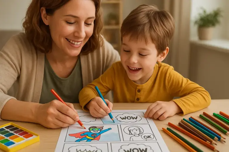 Come colorare le vignette DIY con i bambini? il metodo che non sporca