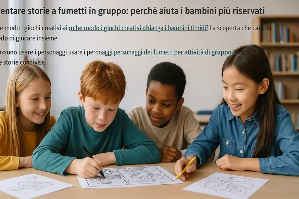 Inventare storie a fumetti in gruppo: perché aiuta i bambini più riservati