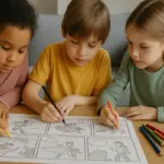 Creare un fumetto a più mani con bambini diversi per età: come si bilancia