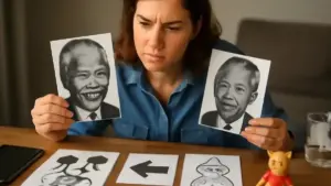 Personaggi di carta con tre espressioni: attività creativa per costruire una piccola storia a fumetti