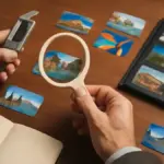 Domino delle immagini fatto a mano: gioco creativo con simboli facili da riconoscere e collegare