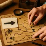 Una mappa del tesoro a vignette: come costruirla con cartoncino e indizi illustrati