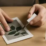Foglie d’autunno su carta: creare impronte per decorare un biglietto