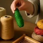 Telaio di cartone per bambini: come intrecciare fili di lana colorati