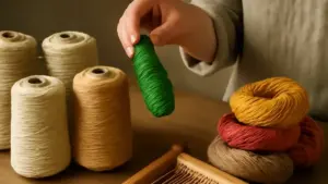 Telaio di cartone per bambini: come intrecciare fili di lana colorati
