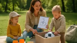 Che cosa è sparito? Regole del gioco di osservazione con oggetti su un vassoio