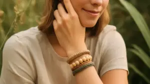 Braccialetti con cannucce di carta: come tagliare e infilare le perline