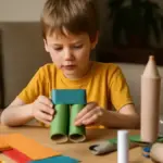 Percorso per palline con tubi di cartone: come costruire curve e provare la discesa