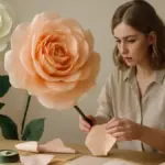 Fiori di carta con petali arrotolati: come montarli su uno stelo di cartoncino