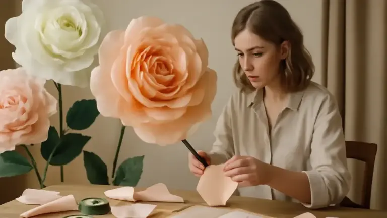 Fiori di carta con petali arrotolati: come montarli su uno stelo di cartoncino