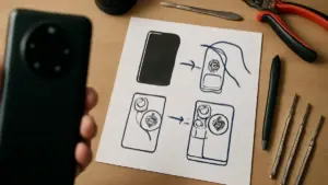 Come disegnare una telefonata a fumetti mostrando due luoghi nello stesso dialogo